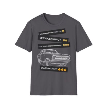 T-Shirt, Opel Kadett B Limousine, Weiß, Deutscher Text, Spaßmacher – Bild 4