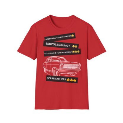 T-Shirt, Opel Kadett B Limousine, Weiß, Deutscher Text, Spaßmacher – Bild 3