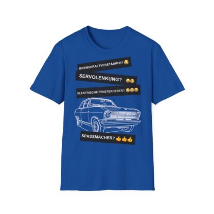 T-Shirt, Opel Kadett B Limousine, Weiß, Deutscher Text, Spaßmacher – Bild 5