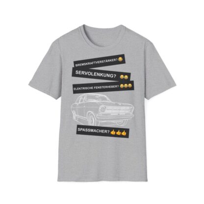 T-Shirt, Opel Kadett B Limousine, Weiß, Deutscher Text, Spaßmacher – Bild 8