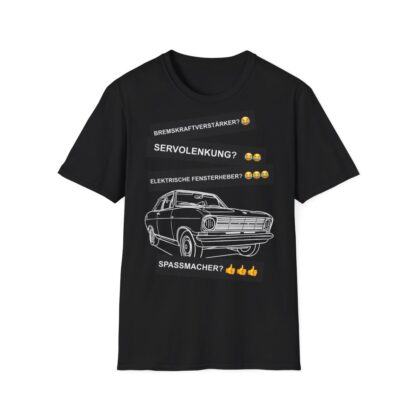 T-Shirt, Opel Kadett B Limousine, Weiß, Deutscher Text, Spaßmacher – Bild 7