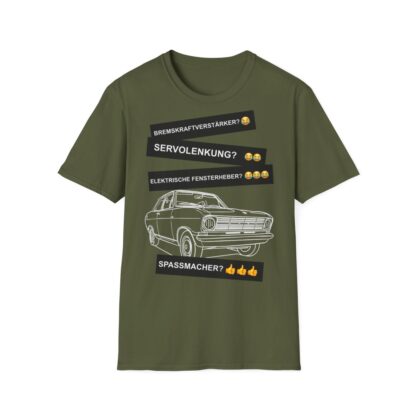 T-Shirt, Opel Kadett B Limousine, Weiß, Deutscher Text, Spaßmacher – Bild 2