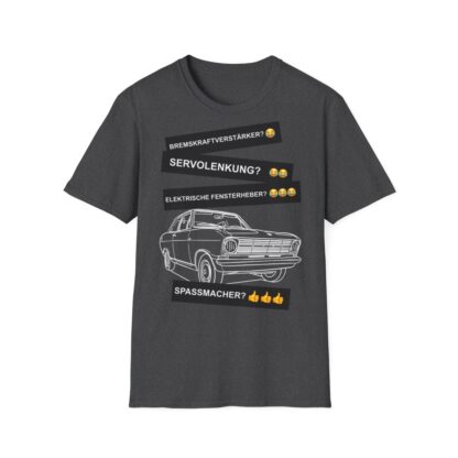 T-Shirt, Opel Kadett B Limousine, Weiß, Deutscher Text, Spaßmacher