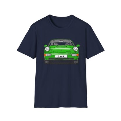 T-Shirt, Porsche 911, 964 Coupé, Strichzeichnung, Grün, personalisierbar – Bild 8