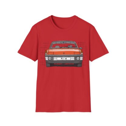 T-Shirt, Porsche 914, VW Porsche, Strichzeichnung, Orange, personalisierbar – Bild 9