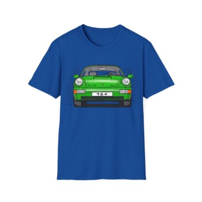 T-Shirt, Porsche 911, 964 Coupé, Strichzeichnung, Grün, personalisierbar – Bild 7