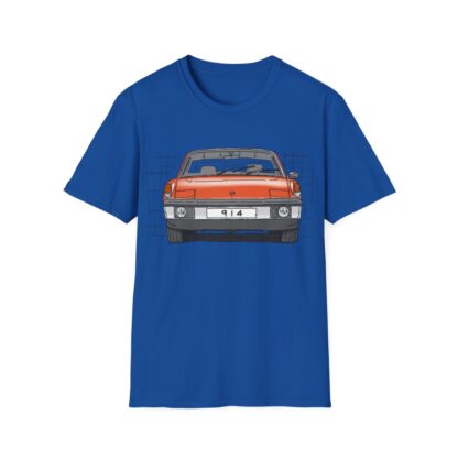 T-Shirt, Porsche 914, VW Porsche, Strichzeichnung, Orange, personalisierbar – Bild 7