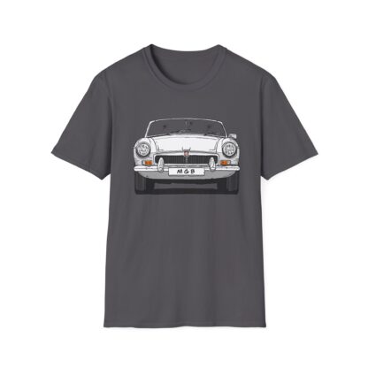 T-Shirt, MGB, Strichzeichnung, Weiß, mit Kennzeichen personalisierbar – Bild 6