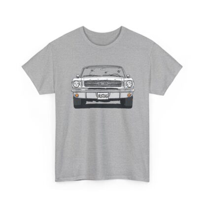 T-Shirt, Ford Mustang Convertible, Strichzeichnung, Weiß, mit Kennzeichen personalisierbar – Bild 5