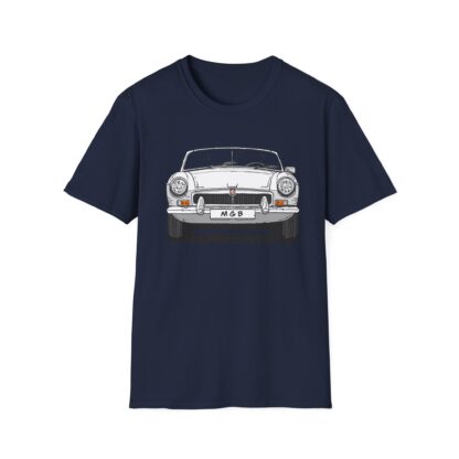 T-Shirt, MGB, Strichzeichnung, Weiß, mit Kennzeichen personalisierbar – Bild 8