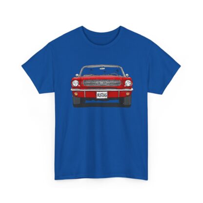 T-Shirt, Ford Mustang Convertible, Strichzeichnung, Rot, mit Kennzeichen personalisierbar – Bild 8