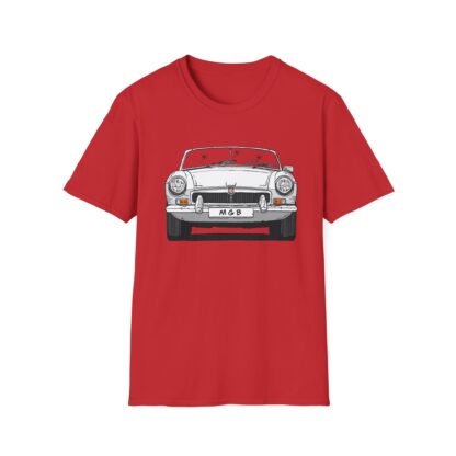 T-Shirt, MGB, Strichzeichnung, Weiß, mit Kennzeichen personalisierbar – Bild 9