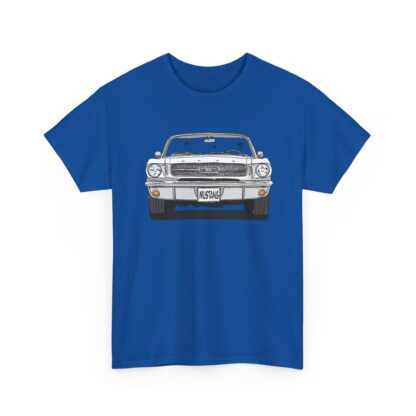 T-Shirt, Ford Mustang Convertible, Strichzeichnung, Weiß, mit Kennzeichen personalisierbar – Bild 8