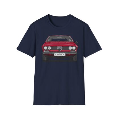 T-Shirt, Alfetta GT, Strichzeichnung, Rot, mit Kennzeichen personalisierbar – Bild 8