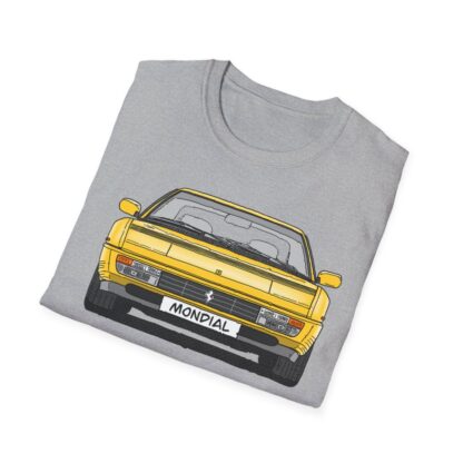 T-Shirt, Ferrari Mondial t, Strichzeichnung, Gelb, mit Kennzeichen personalisierbar – Bild 2