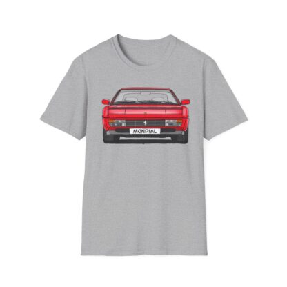 T-Shirt, Ferrari Mondial t, Strichzeichnung, Rot, mit Kennzeichen personalisierbar