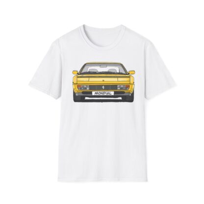 T-Shirt, Ferrari Mondial t, Strichzeichnung, Gelb, mit Kennzeichen personalisierbar – Bild 3