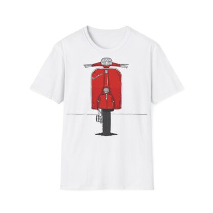 T-Shirt, Vespa Super Sport, 180 SS, Rot, Strichzeichnung