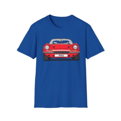 T-Shirt, Ferrari Dino, Strichzeichnung, Rot, mit Kennzeichen personalisierbar – Bild 7