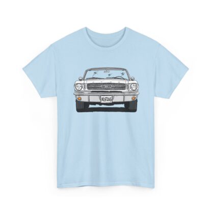 T-Shirt, Ford Mustang Convertible, Strichzeichnung, Weiß, mit Kennzeichen personalisierbar – Bild 7