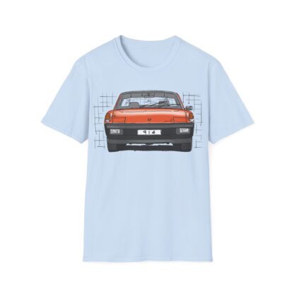 T-Shirt, Porsche 914, MJ 1975, VW Porsche, Strichzeichnung, Orange, personalisierbar – Bild 5