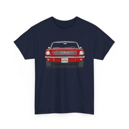 T-Shirt, Ford Mustang Convertible, Strichzeichnung, Rot, mit Kennzeichen personalisierbar – Bild 9