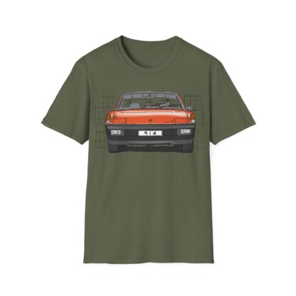 T-Shirt, Porsche 914, MJ 1975, VW Porsche, Strichzeichnung, Orange, personalisierbar – Bild 4