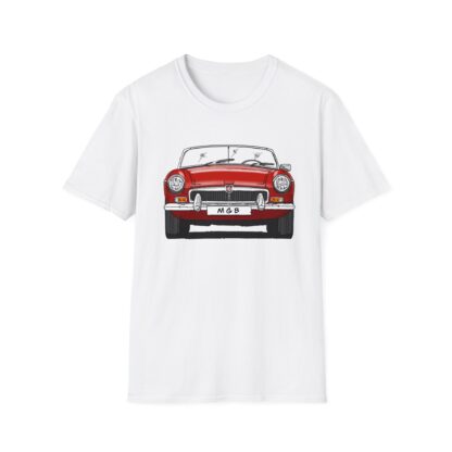 T-Shirt, MGB, Strichzeichnung, Rot, mit Kennzeichen personalisierbar