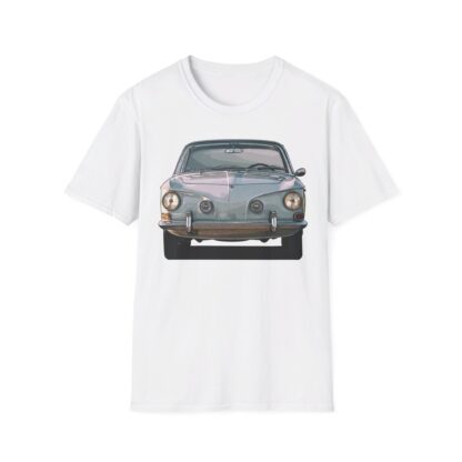 T-Shirt, Karmann-Ghia Typ34, beidseitig bedruckt, Grau, mit Kennzeichen personalisierbar – Bild 3