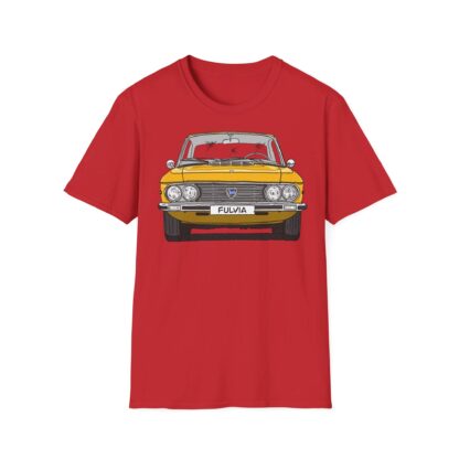 T-Shirt, Lancia Fulvia Coupe, Strichzeichnung, Gelb, eigenes Kennzeichen möglich – Bild 9