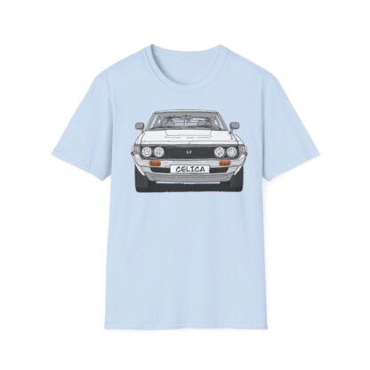 T-Shirt, Toyota Celica, Strichzeichnung, Weiß, eigenes Kennzeichen möglich – Bild 5