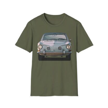 T-Shirt, Karmann-Ghia Typ34, beidseitig bedruckt, Grau, mit Kennzeichen personalisierbar – Bild 6