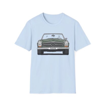 T-Shirt, Mercedes W113 Pagode, Strichzeichnung, Grün, eigenes Kennzeichen möglich – Bild 5