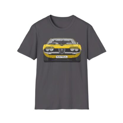 T-Shirt, Alfa Romeo Montreal, Strichzeichnung, Gelb, eigenes Kennzeichen möglich – Bild 6