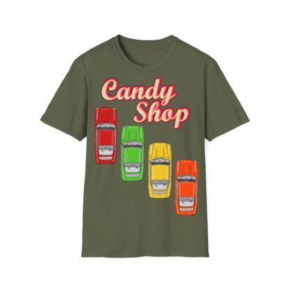 T-Shirt, Porsche 911 Coupé, F-Modell, Ur-Elfer, Candy Shop – Bild 6