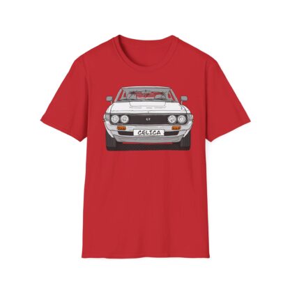 T-Shirt, Toyota Celica, Strichzeichnung, Weiß, eigenes Kennzeichen möglich – Bild 9