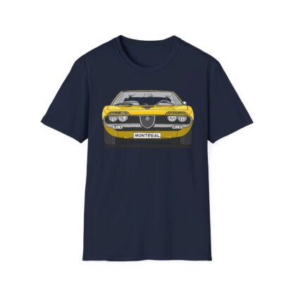 T-Shirt, Alfa Romeo Montreal, Strichzeichnung, Gelb, eigenes Kennzeichen möglich – Bild 8