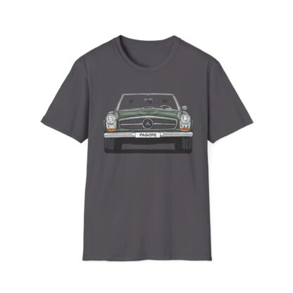 T-Shirt, Mercedes W113 Pagode, Strichzeichnung, Grün, eigenes Kennzeichen möglich – Bild 6