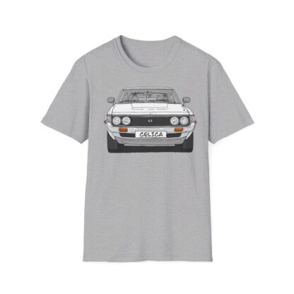 T-Shirt, Toyota Celica, Strichzeichnung, Weiß, eigenes Kennzeichen möglich