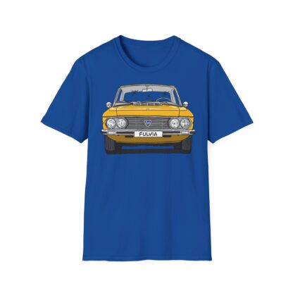 T-Shirt, Lancia Fulvia Coupe, Strichzeichnung, Gelb, eigenes Kennzeichen möglich – Bild 7