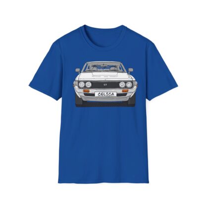 T-Shirt, Toyota Celica, Strichzeichnung, Weiß, eigenes Kennzeichen möglich – Bild 7