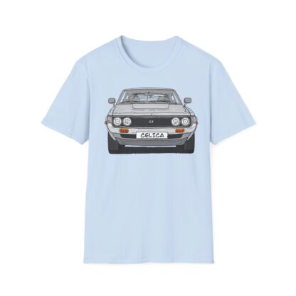 T-Shirt, Toyota Celica, Strichzeichnung, Silber, eigenes Kennzeichen möglich – Bild 5