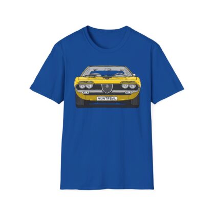 T-Shirt, Alfa Romeo Montreal, Strichzeichnung, Gelb, eigenes Kennzeichen möglich – Bild 7