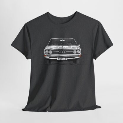 T-Shirt, Audi 100 C1, Strichzeichnung, Weiß, personalisierbar – Bild 13