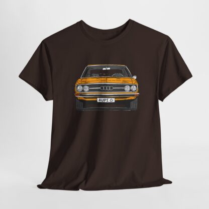 T-Shirt, Audi 100 C1, Strichzeichnung, Orange, personalisierbar – Bild 8