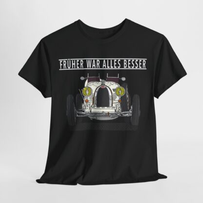 T-Shirt, Bugatti, Weiß, Text FRÜHER WAR ALLES BESSER, Weiße Schrift – Bild 4