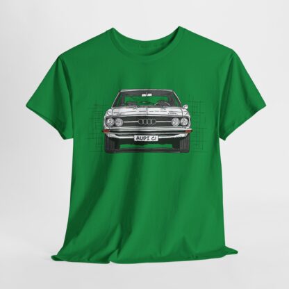 T-Shirt, Audi 100 C1, Strichzeichnung, Weiß, personalisierbar – Bild 12