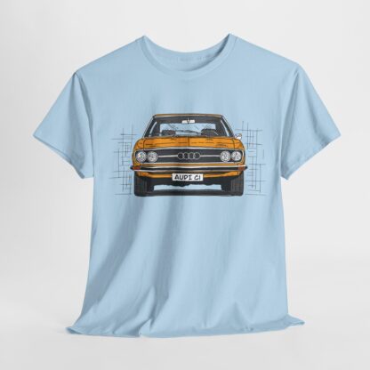 T-Shirt, Audi 100 C1, Strichzeichnung, Orange, personalisierbar – Bild 14