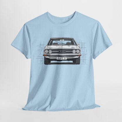 T-Shirt, Audi 100 C1, Strichzeichnung, Weiß, personalisierbar – Bild 14