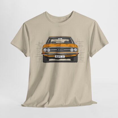 T-Shirt, Audi 100 C1, Strichzeichnung, Orange, personalisierbar – Bild 6